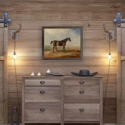 Kirklands Home Framed Art|Vintage Horse Framed Art Print Brown