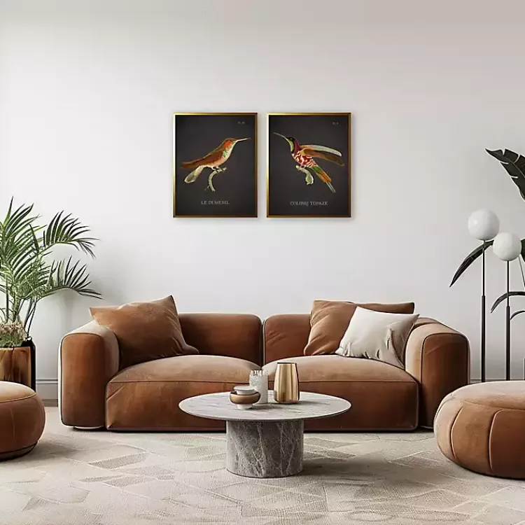 Kirklands Home Framed Art|Vintage Hummingbird III 2-pc. Framed Art Print Set