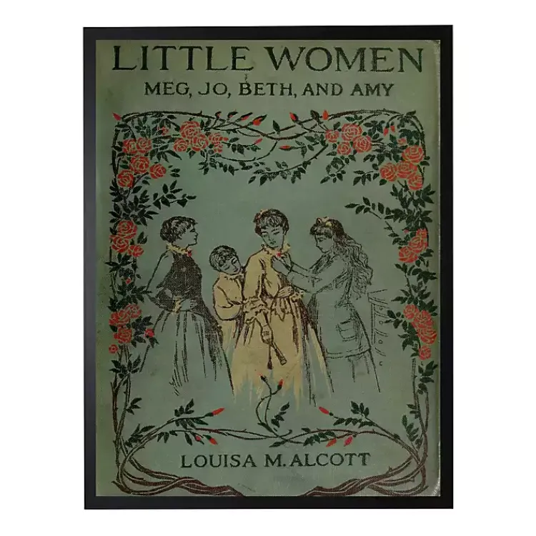 Kirklands Home Framed Art|Vintage Little Women Book Cover Framed Wall Art Green