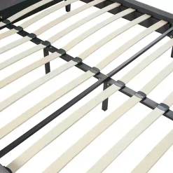 Kirklands Home Beds & Headboards|Viv Charcoal Diamond Tufted Queen Bed Frame Gray