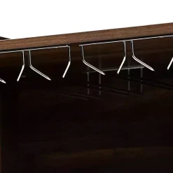 Kirklands Home Cabinets & Sideboards|Walnut Brown Open Shelf Wine Cabinet