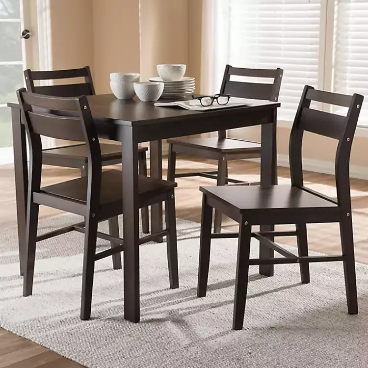 Kirklands Home Dining Sets|Walnut Contemporary Wood 5-pc. Dining Set