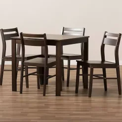 Kirklands Home Dining Sets|Walnut Contemporary Wood 5-pc. Dining Set
