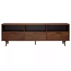 Kirklands Home Tv Stands & Media Consoles|Walnut 3-Drawer Wood TV Stand Brown