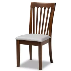Kirklands Home Dining Chairs|Walnut Upholstered Minette 4-pc. Dining Chair Set Gray