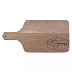 Kirklands Home Serving & Entertaining|Walnut Wood Farm Fresh Pumpkins Cutting Board Brown