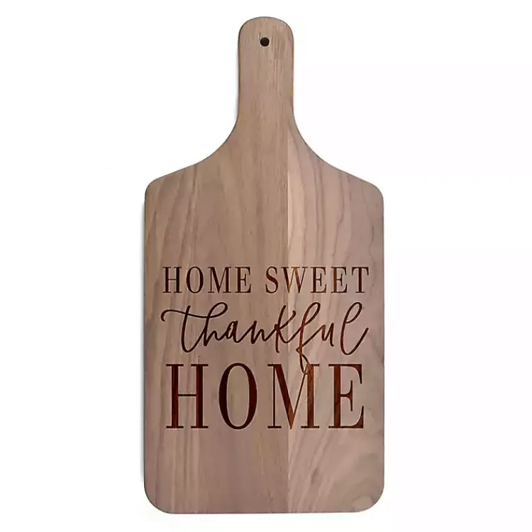 Kirklands Home Serving & Entertaining|Walnut Wood Home Sweet Thankful Home Cutting Board Brown