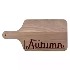 Kirklands Home Serving & Entertaining|Walnut Wood Welcome Autumn Cutting Board Brown