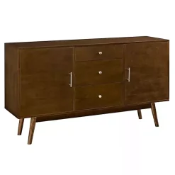 Kirklands Home Console Tables|Warm Brown Mid-Century Modern Storage Console