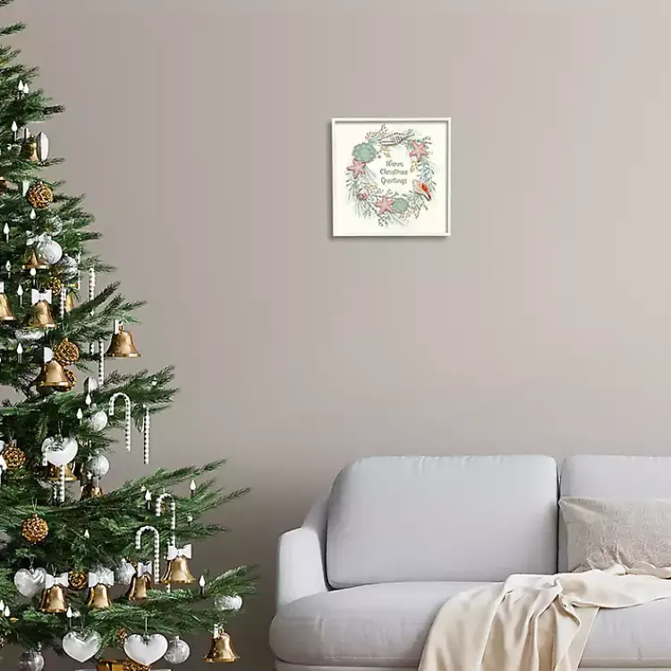 Sale Warm Christmas Greetings Coastal Wall Plaque Christmas Art & Wall Decor