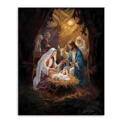 Sale Warm Nativity Scene Canvas Art Print, 24x30 in. Christmas Art & Wall Decor