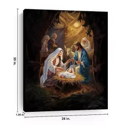 Sale Warm Nativity Scene Canvas Art Print, 24x30 in. Christmas Art & Wall Decor