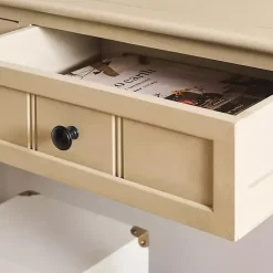 Kirklands Home Console Tables|Warm Natural 2- Drawer Samantha Console Table Tan