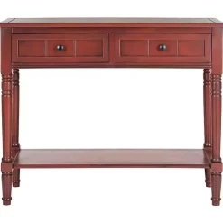 Kirklands Home Console Tables|Warm 2- Drawer Samantha Console Table Red