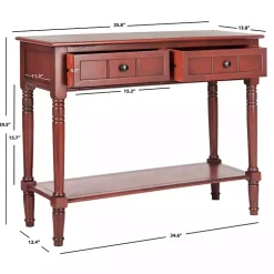 Kirklands Home Console Tables|Warm 2- Drawer Samantha Console Table Red