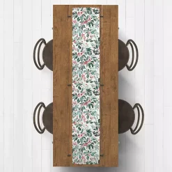 Sale Watercolor Holly Table Runner, 90 in. Christmas Dining & Entertaining