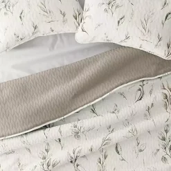 Kirklands Home Quilts|Watercolor Leaves Reversible 3-pc. Queen Quilt Set