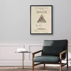 Kirklands Home Framed Art|Watercolor Pool Ball Frame Framed Art Print Tan