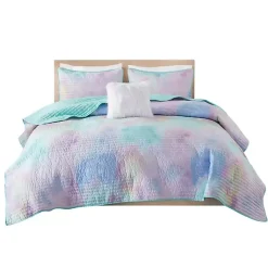 Kirklands Home Quilts|Watercolor Tie-Dye 4-pc. Full/Queen Quilt Set