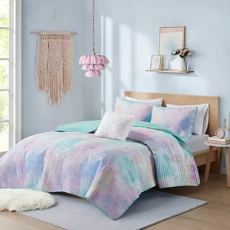 Kirklands Home Quilts|Watercolor Tie-Dye 3-pc. Twin/Twin XL Quilt Set
