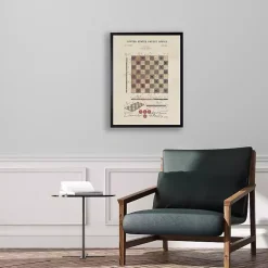 Kirklands Home Framed Art|Watercolor Vintage Checkers Framed Art Print