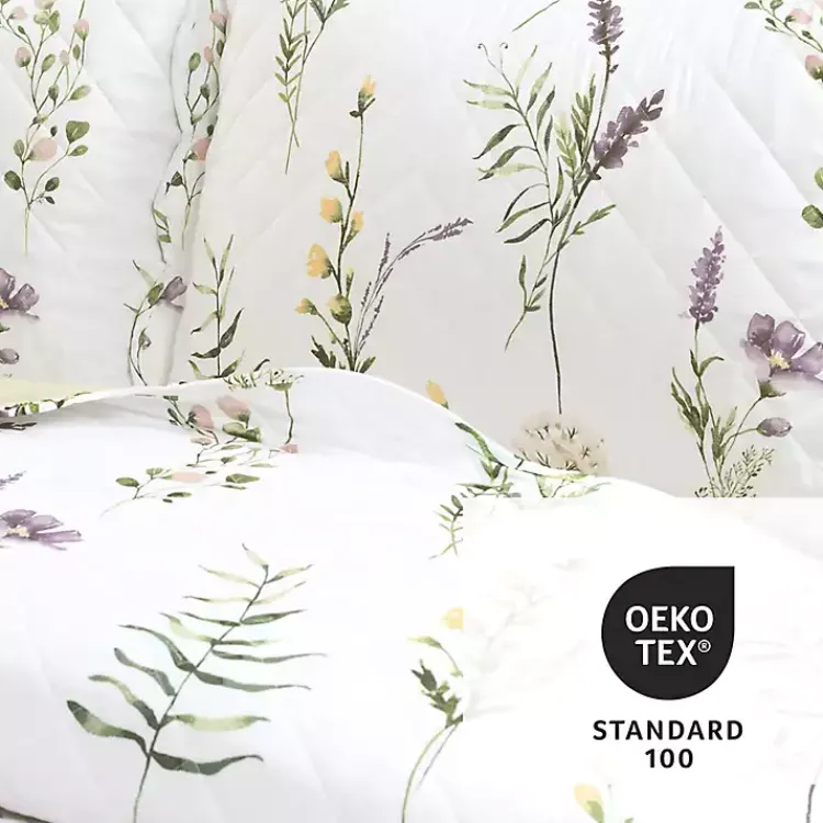 Kirklands Home Quilts|Watercolor Wildflower 3-pc. Full/Queen Quilt Set