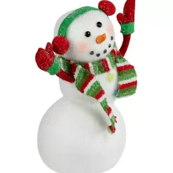 Sale Waving Snowman with Ear Muffs Figurine Christmas Decorations