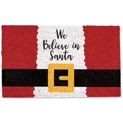 Online We Believe in Santa Doormat Outdoor Christmas Decorations