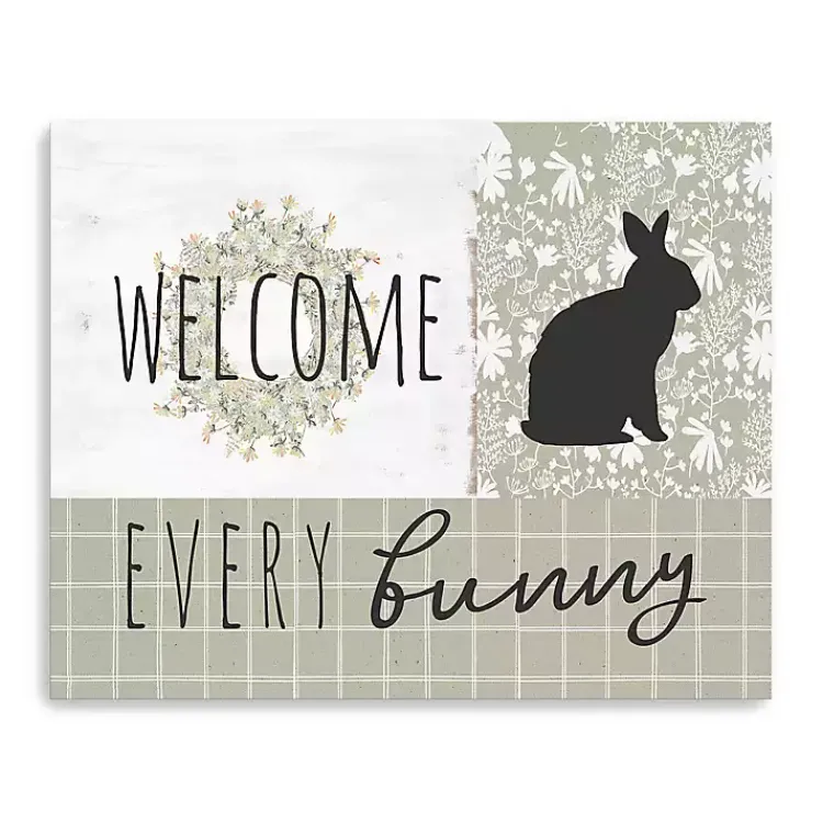 New Welcome Every Bunny Canvas Art Print Easter Decorations