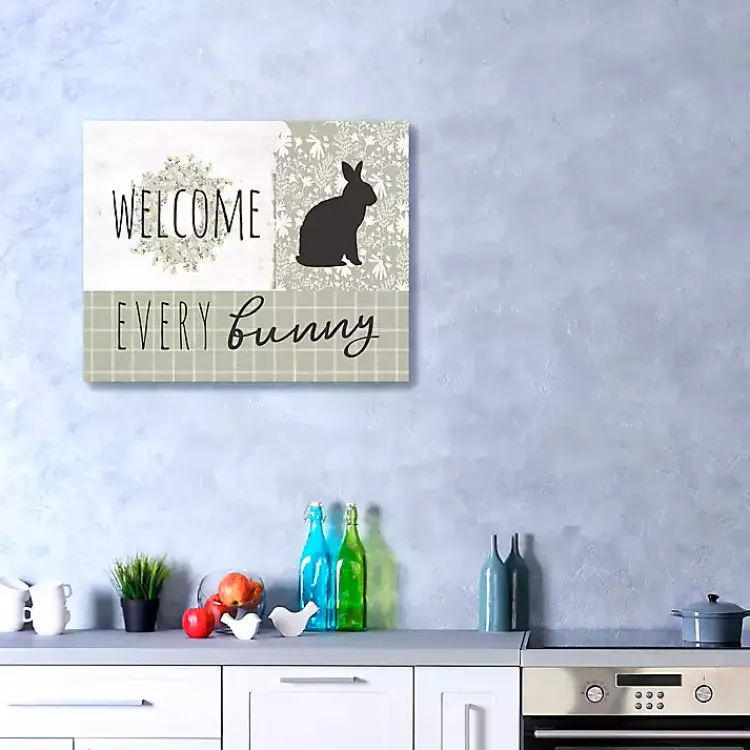 New Welcome Every Bunny Canvas Art Print Easter Decorations