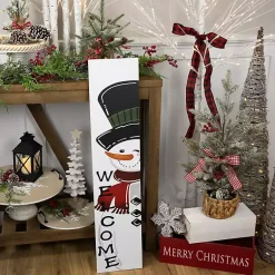 Hot Welcome Snowman Christmas Porch Board Outdoor Christmas Decorations