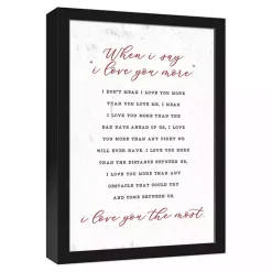 Clearance When I Say I Love You Framed Canvas Art Print Valentines Day Decorations