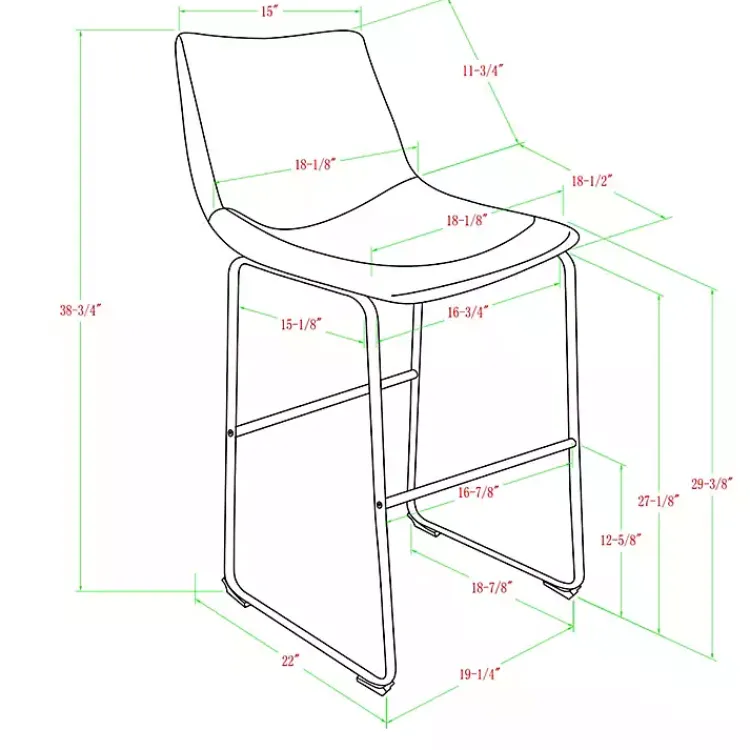 Kirklands Home Bar Stools & Counter Height Stools|Whiskey Faux Leather Bar Stools, Set of 2 Brown