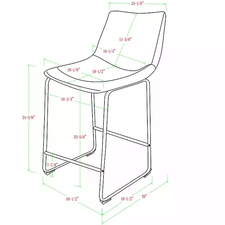Kirklands Home Bar Stools & Counter Height Stools|Whiskey Faux Leather Counter Stools, Set of 2 Brown