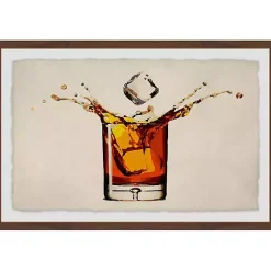 Kirklands Home Framed Art|Whiskey Splash Framed Wall Art