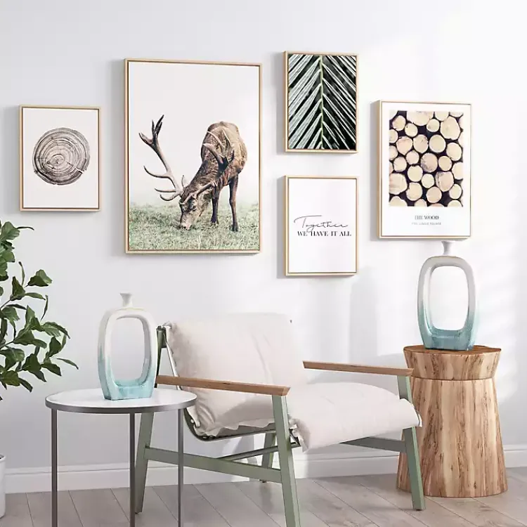 Best White & Turquoise Ceramic Cut-Out Vase, 14 in. Vases