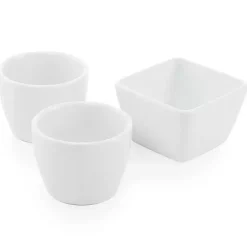 Kirklands Home Serving & Entertaining|White Acacia Wood Base 4-pc. Tidbit Dish Set