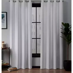 Kirklands Home Curtains & Drapes|Acme Blackout Curtain Panel Set, 84 in. White