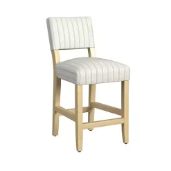 Kirklands Home Bar Stools & Counter Height Stools|and Blue Striped Natural Counter Stool White