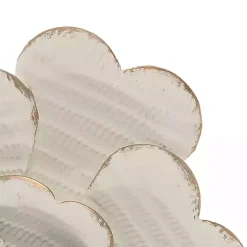 Kirklands Home Wall Plaques|and Gold Metal Flower Large Wall Plaque White