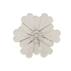 Kirklands Home Wall Plaques|and Gold Metal Flower Large Wall Plaque White