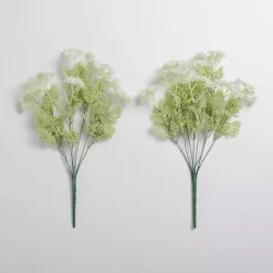 White and Green Gypso Bushes, Set of 2 Stems & Bouquets