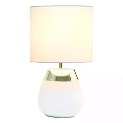 Kirklands Home Table Lamps|and Metallic Gold 4-Touch Table Lamp White