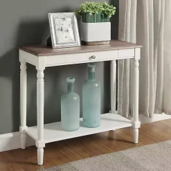 Kirklands Home Console Tables|and Natural Davis Console Table White