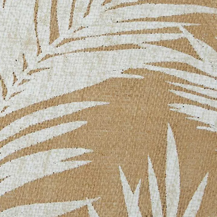 Kirklands Home Table Linens|White and Natural Fern Round Placemats, Set of 6