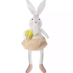 Clearance White and Pink Easter Bunny Plush Easter Decorations