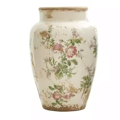 Sale White and Pink Floral Ceramic Vase Vases