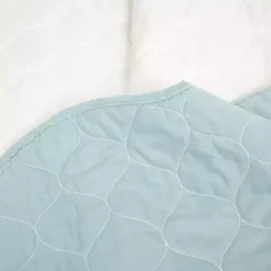Kirklands Home Quilts|White and Teal Scallop 3-pc. Full/Queen Quilt Set