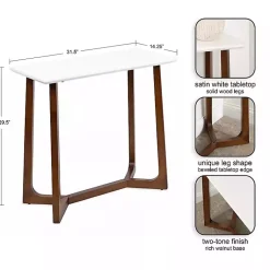 Kirklands Home Console Tables|and Walnut Olivia Console Table White
