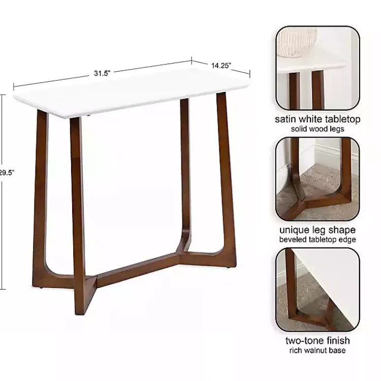 Kirklands Home Console Tables|and Walnut Olivia Console Table White